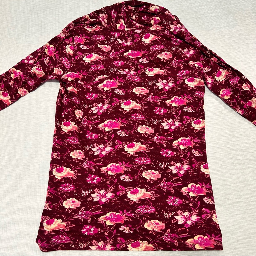 April Cornell Carolina Shawl Collar Floral Long Sleeve Top V-Neck Cottagecore XL - Picture 3 of 7